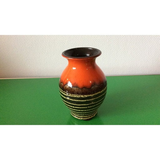 Vintage oranje bolvaas, Duitsland 1960