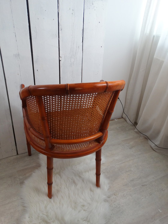 Image 1 of 2 x Giorgetti fauteuil faux bamboo.