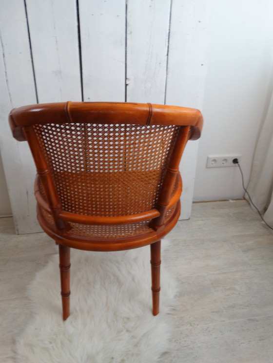 Image 1 of 2 x Giorgetti fauteuil faux bamboo.