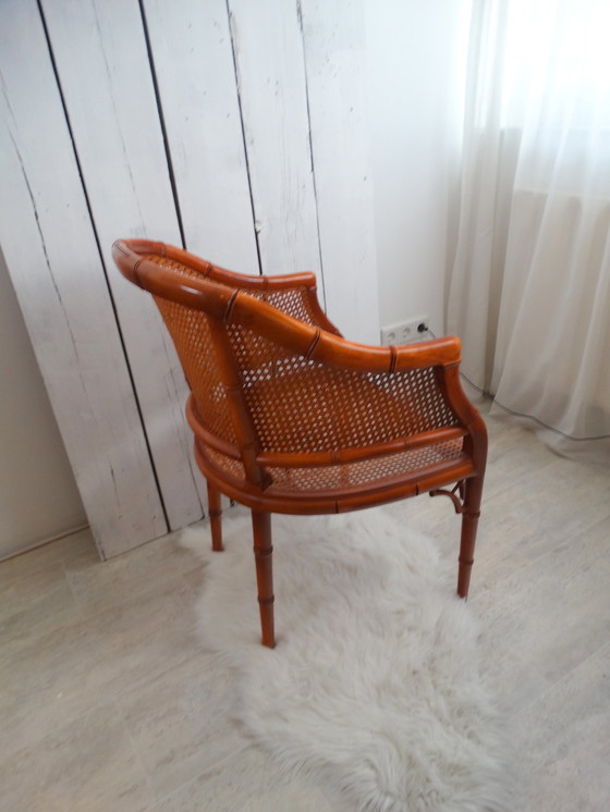 Image 1 of 2 x Giorgetti fauteuil faux bamboo.