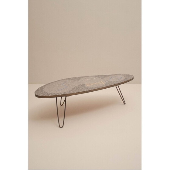 Image 1 of Vintage salontafel van Berthold Muller Oerlinghausen voor Berthold Muller Mosaikwerkstatten, jaren 1960