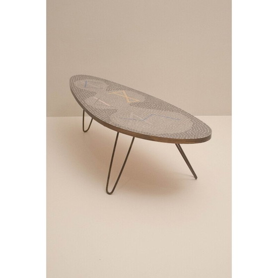 Image 1 of Vintage salontafel van Berthold Muller Oerlinghausen voor Berthold Muller Mosaikwerkstatten, jaren 1960