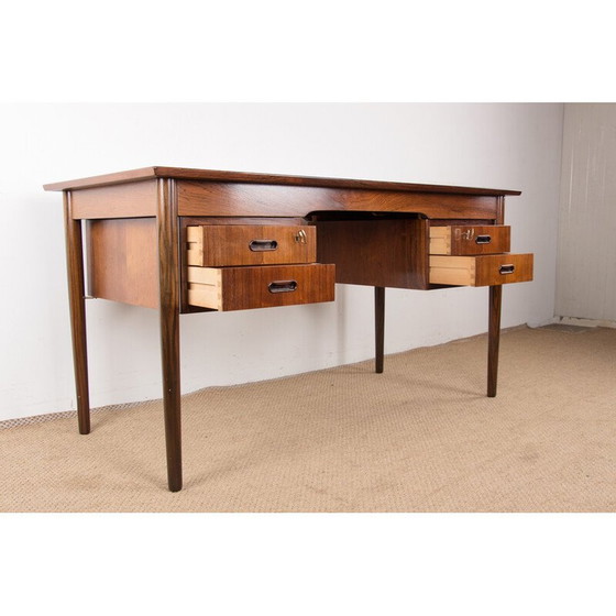 Image 1 of Vintage palissander en messing bureau van Arne Vodder voor Sibast Furniture, Denemarken 1960