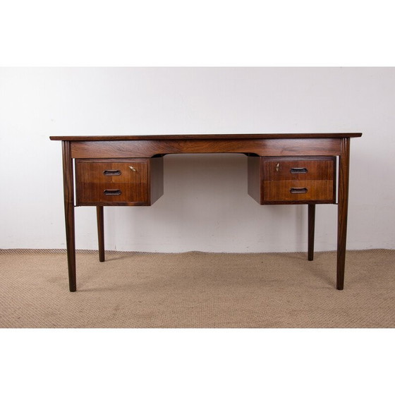Image 1 of Vintage palissander en messing bureau van Arne Vodder voor Sibast Furniture, Denemarken 1960