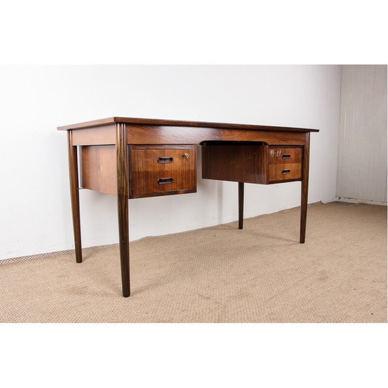 Image 1 of Vintage palissander en messing bureau van Arne Vodder voor Sibast Furniture, Denemarken 1960