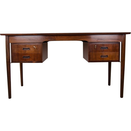 Image 1 of Vintage palissander en messing bureau van Arne Vodder voor Sibast Furniture, Denemarken 1960