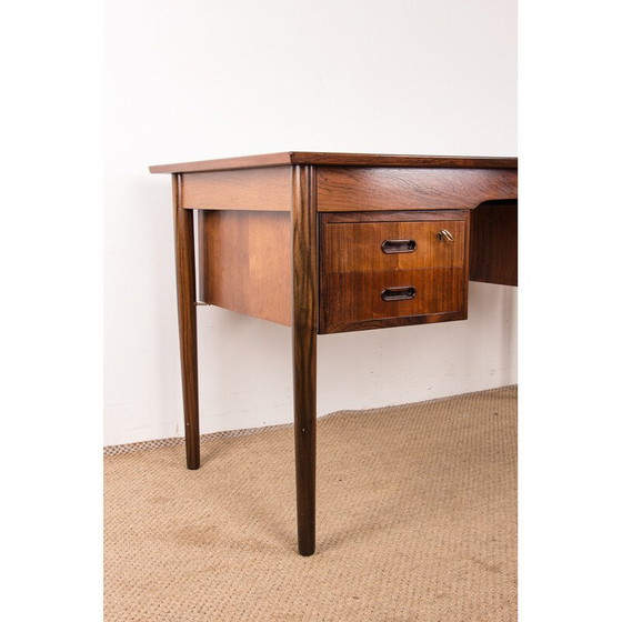 Image 1 of Vintage palissander en messing bureau van Arne Vodder voor Sibast Furniture, Denemarken 1960