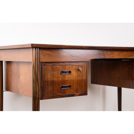 Image 1 of Vintage palissander en messing bureau van Arne Vodder voor Sibast Furniture, Denemarken 1960