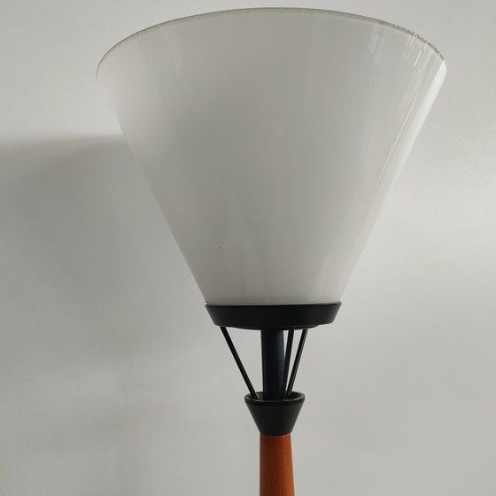 Image 1 of Vintage Massive Bureaulamp Met Opaline Kap