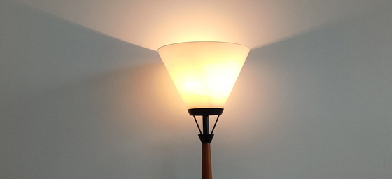 Image 1 of Vintage Massive Bureaulamp Met Opaline Kap