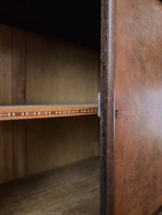 Image 1 of Vintage eiken en notenhouten ladekast, 1920-1930