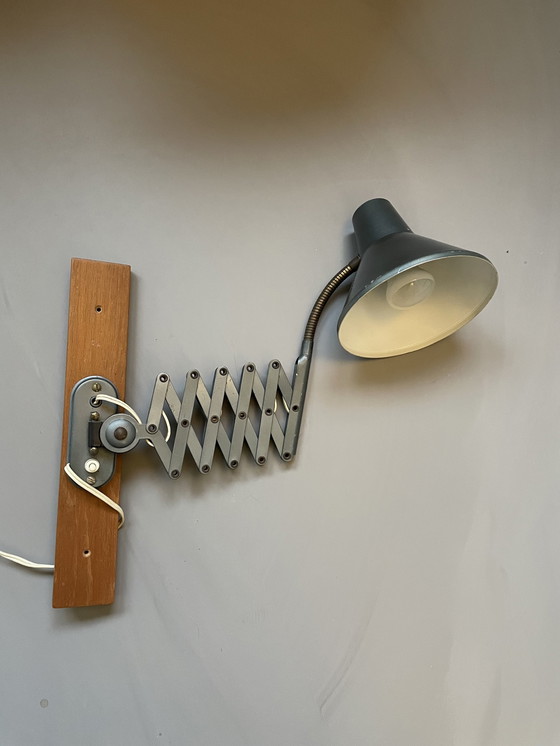 Image 1 of Hala Schaarlamp, In Petrol Kleur Zeldzaam