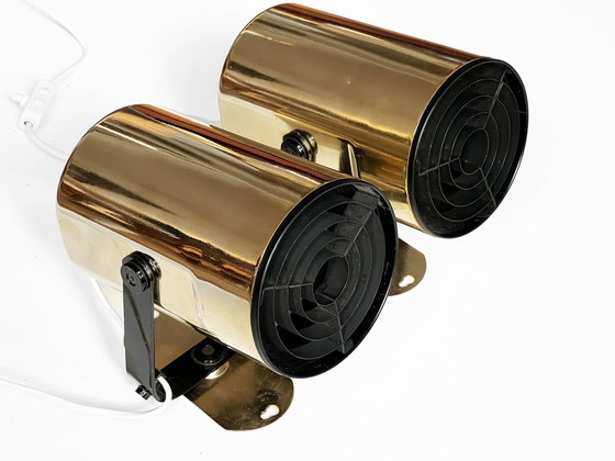 Image 1 of Paar gouden wandlampen "Orion" van Per Sundstedt voor Kosta Lampan. Zweden 1970S