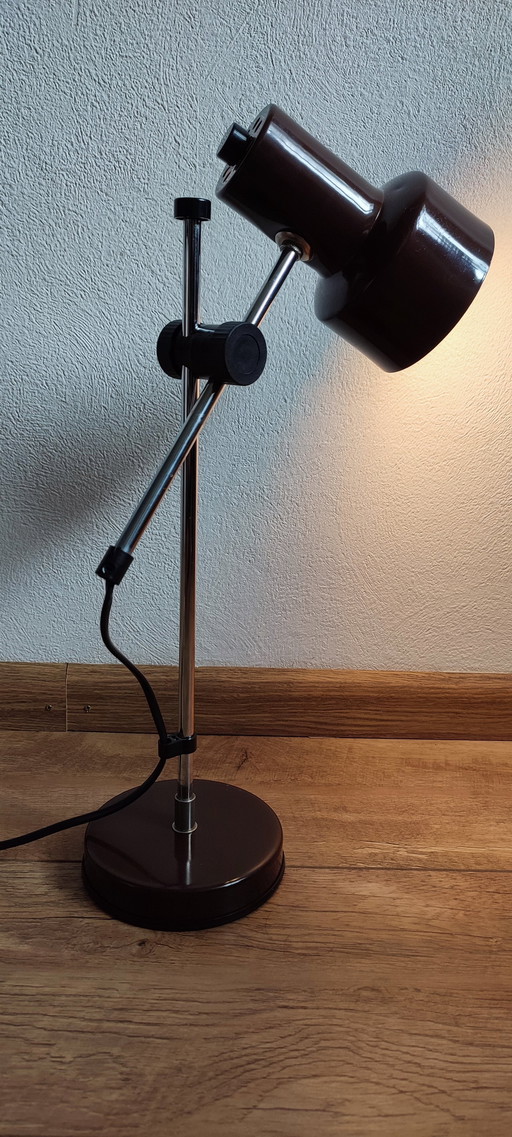 Veneta Lumi Seventies '70 Lamp Bureaulamp Bruin