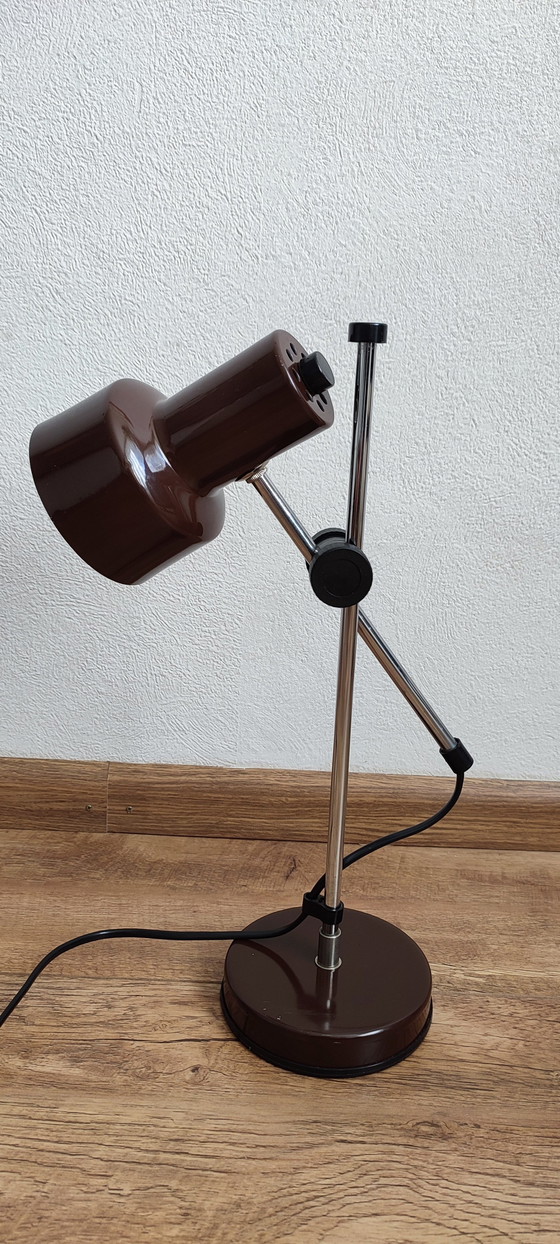 Image 1 of Veneta Lumi Seventies '70 Lamp Bureaulamp Bruin