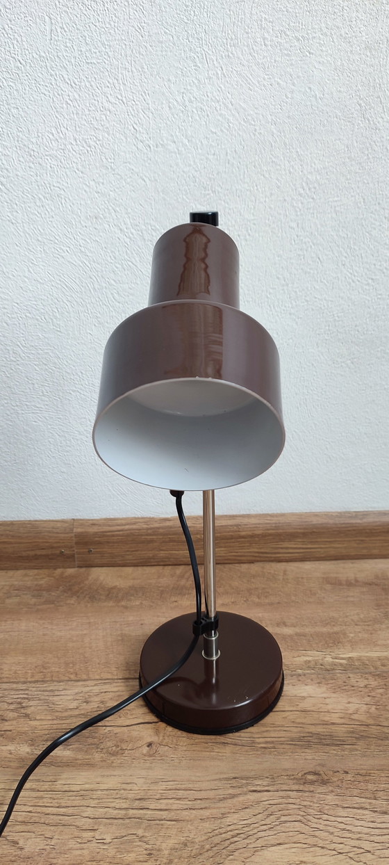 Image 1 of Veneta Lumi Seventies '70 Lamp Bureaulamp Bruin