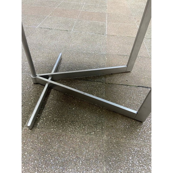 Image 1 of Vintage aluminium en zwart gelakte salontafel, Noord-Amerikaans 1960