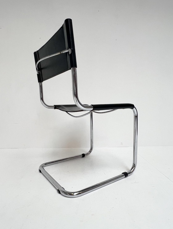 Image 1 of Lederen Stoel Toegeschreven Aan Marcel Breuer En Mart Stam, 1980’S