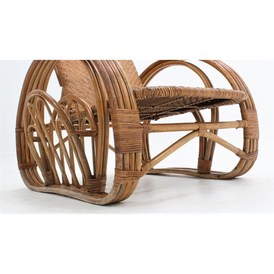 Image 1 of Vintage rotan fauteuil Italië 1950