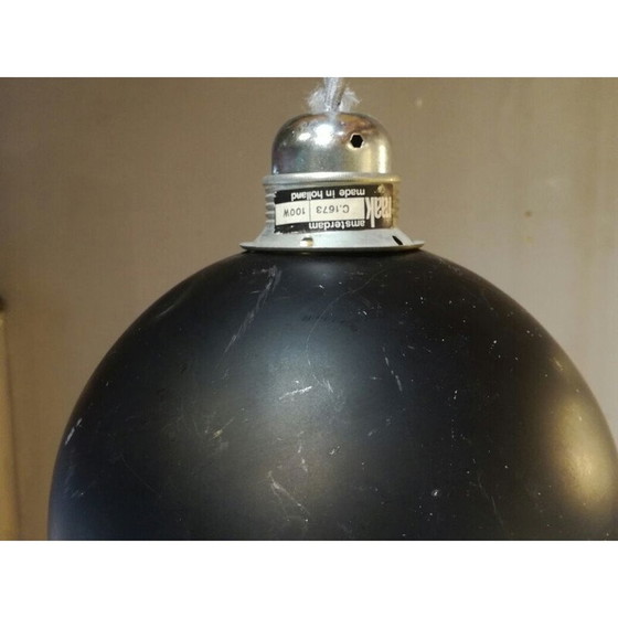 Image 1 of Set van 2 vintage hanglampen in aluminium van Raak