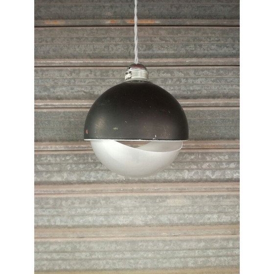 Image 1 of Set van 2 vintage hanglampen in aluminium van Raak