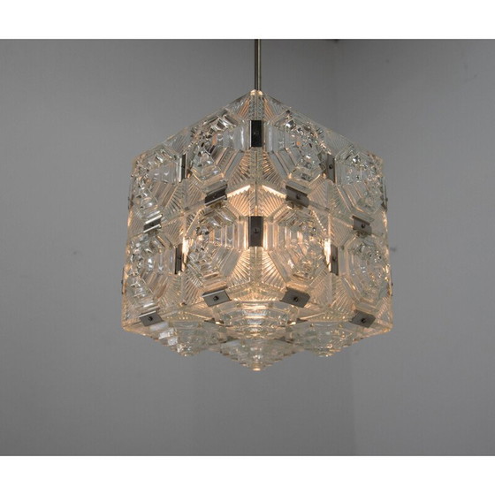 Image 1 of Vintage glazen hanglamp van Kamenicky Senov, 1960