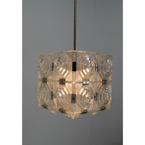 Image 1 of Vintage glazen hanglamp van Kamenicky Senov, 1960