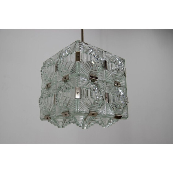 Image 1 of Vintage glazen hanglamp van Kamenicky Senov, 1960