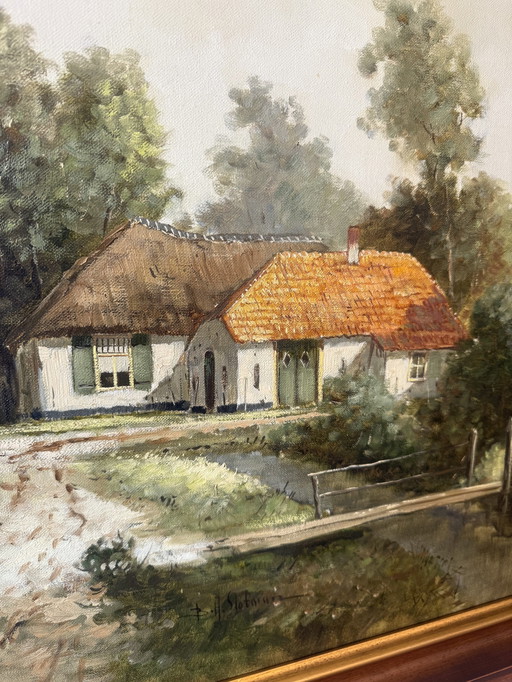 Schilderij B.H.Slotman Landschap