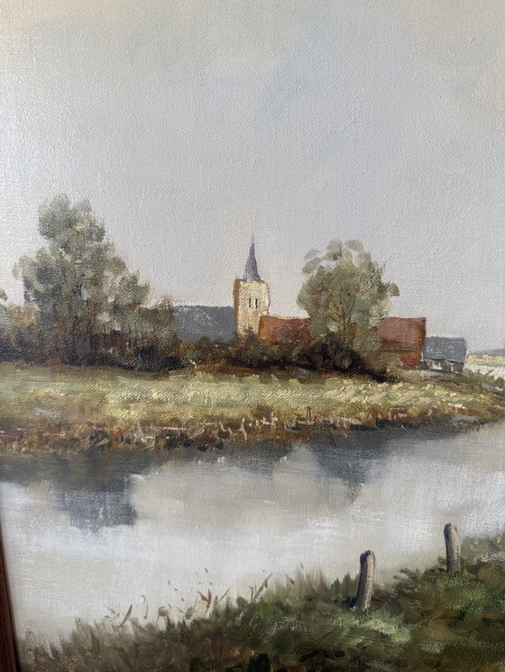 Image 1 of Schilderij B.H.Slotman Landschap