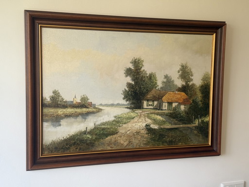 Schilderij B.H.Slotman Landschap