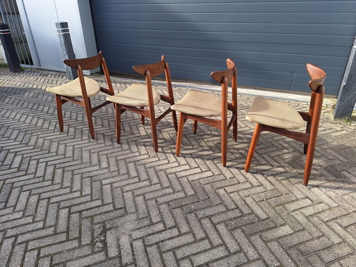 4x Vintage stoelen