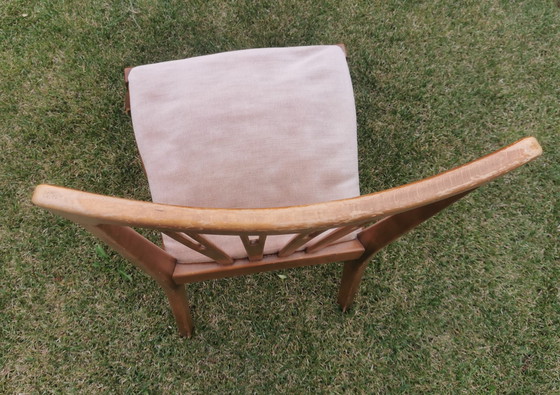 Image 1 of Mid Century stoelen en uitschuiftafel