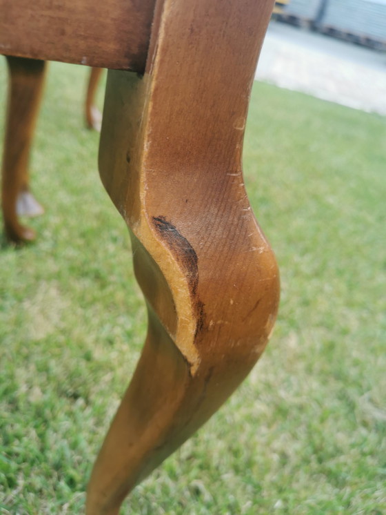 Image 1 of Mid Century stoelen en uitschuiftafel