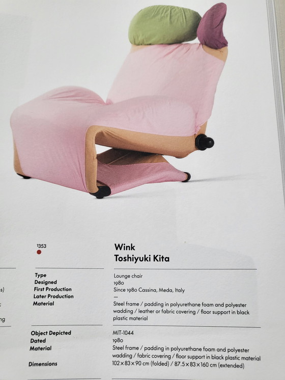 Image 1 of 2x Cassina Wink fauteuils van ontwerper Toshiyuki Kita