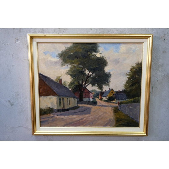 Image 1 of Vintage modern schilderij van Gustav Berlin, Zweden 1967