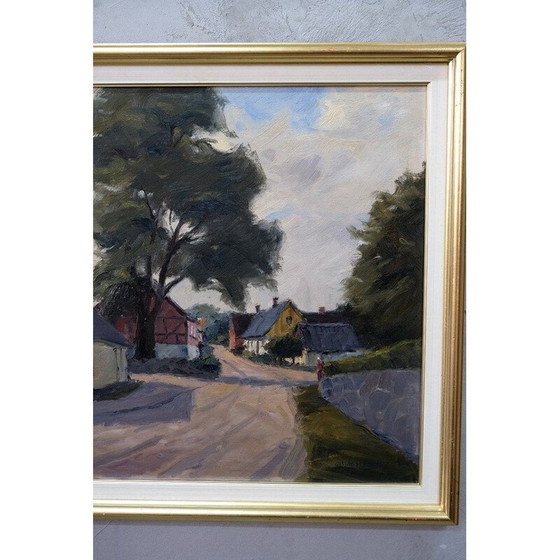 Image 1 of Vintage modern schilderij van Gustav Berlin, Zweden 1967