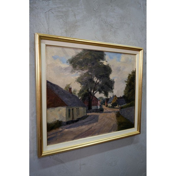 Image 1 of Vintage modern schilderij van Gustav Berlin, Zweden 1967