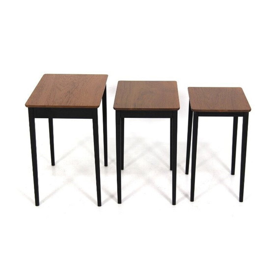 Image 1 of Vintage teakhouten nesttafel, Zweden 1960