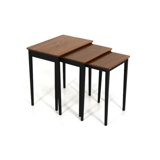 Image 1 of Vintage teakhouten nesttafel, Zweden 1960
