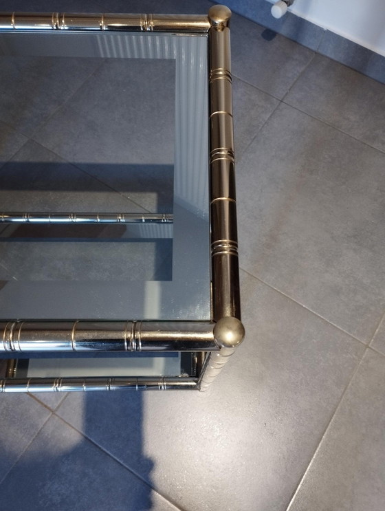 Image 1 of Maison Lancel - Bijzettafel - Console - Dressoir - Sofa End - Twee Kleuren