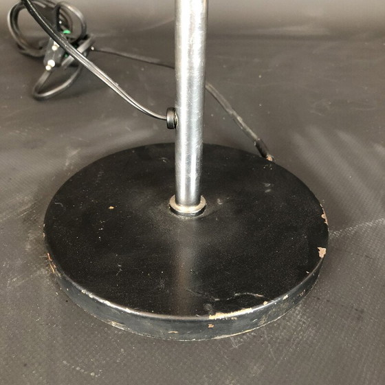 Image 1 of Vintage metalen en vernikkelde messing tafellamp, Italië 1950