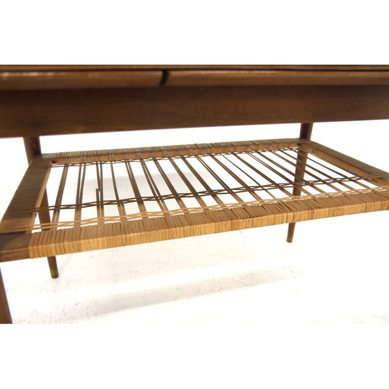 Image 1 of Uitschuifbare mahonie salontafel, Zweden 1950