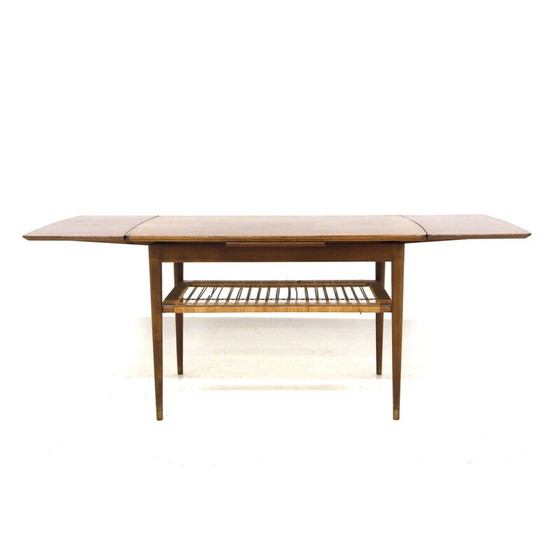 Image 1 of Uitschuifbare mahonie salontafel, Zweden 1950