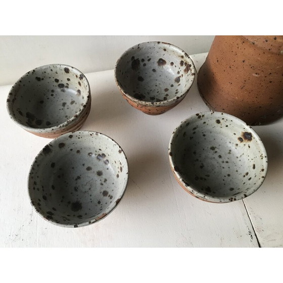 Image 1 of Vintage pyriet steengoed servies van Gustave Tiffoche