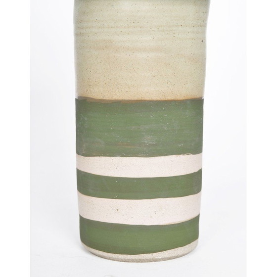 Image 1 of Vintage aardewerk "Pagode pot" in zandsteen door Alan Ashpool, Engeland 1970