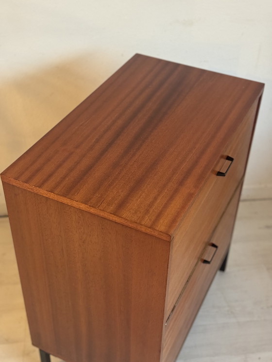 Image 1 of Vintage Teak Kastje Met Klep Jaren 60