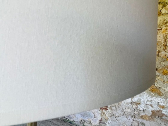 Image 1 of Vintage staande lamp met verguld messing decor, 1960S