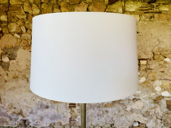 Image 1 of Vintage staande lamp met verguld messing decor, 1960S