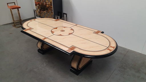 Jean Claude Mahey Regentschap tafel lakmer optiek jaren 70